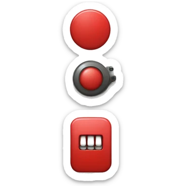 big red button with MEP on it sticker