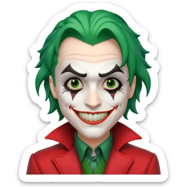 Joker Villain, red jocket sticker