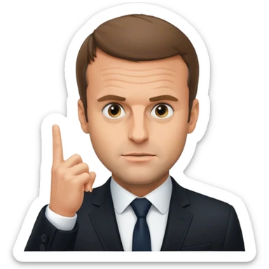 Emmanuel Macron qui fait un fuck   sticker