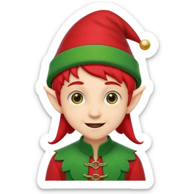 duende navideño con ortodoncia sticker