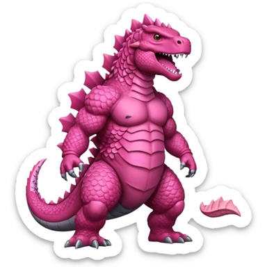 pink godzilla sticker