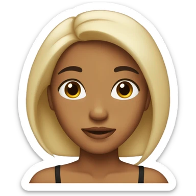 girl with tan skin and black hair emoji sticker