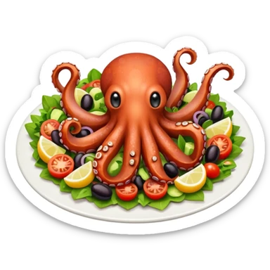 cooked octopus salad sticker