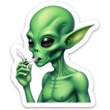 Alien vaping  sticker
