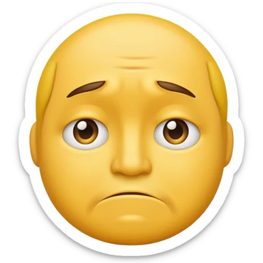 A frown face emoji with a triple chin  sticker