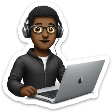 music producer with macbook sticker