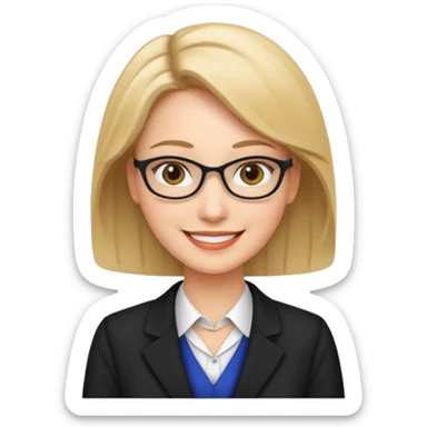 women teacher in a formal attire sticker