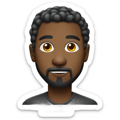 Skinny black dude with goatee playing video game  sticker