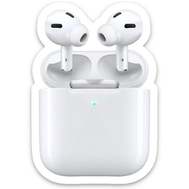 White AirPods  sticker