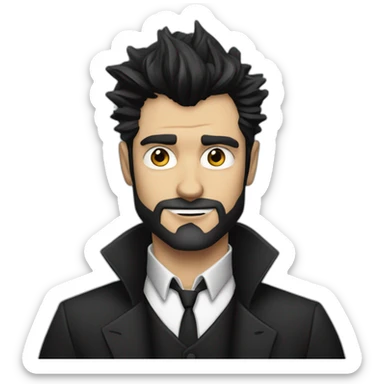 jesse custer's preacher in the comic book style sticker