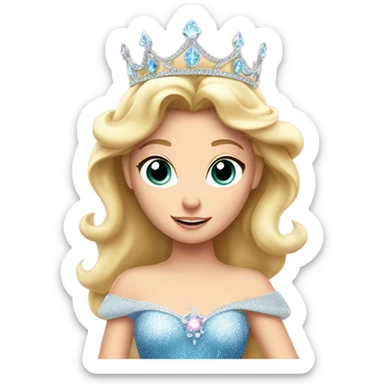 Princess Aurora with tiara sticker
