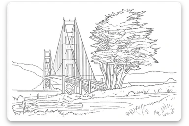 create a line drawing, tracing the images.  sticker