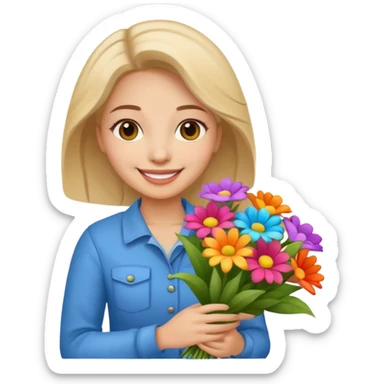 Street Flower Seller woman  sticker