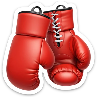 A pair of boxing gloves padded and rounded sticker