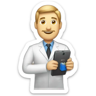 Office of a smartphone and computer repair technician  sticker