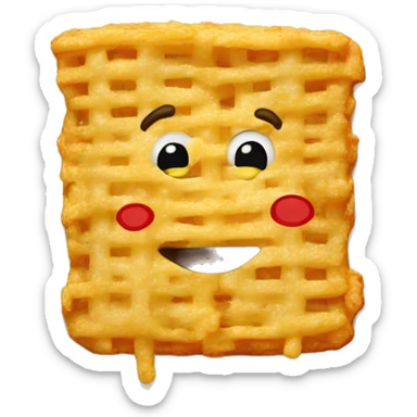 Mcdonalds hashbrown remove the face sticker