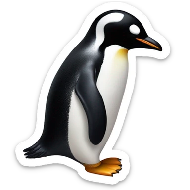 Penguin with a take that album sticker