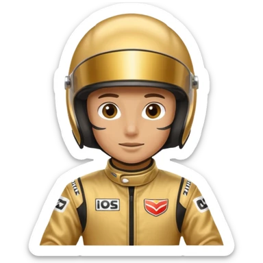 Volant karting seul en or sticker