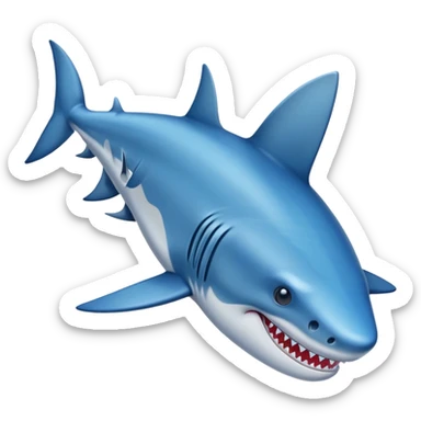 Hazme un tiburón con zapatos azules sticker