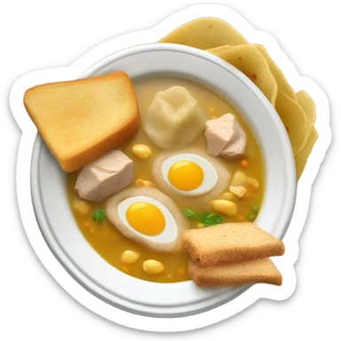 Plato de Sopa de ajiaco sin huevo sticker