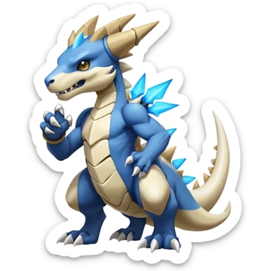 Manectric-Lucio-Cubone-Marowak-Draco-Fakémon-hybrid-creature (full body), 4 legs sticker