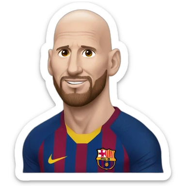 Bald lionel messi sticker