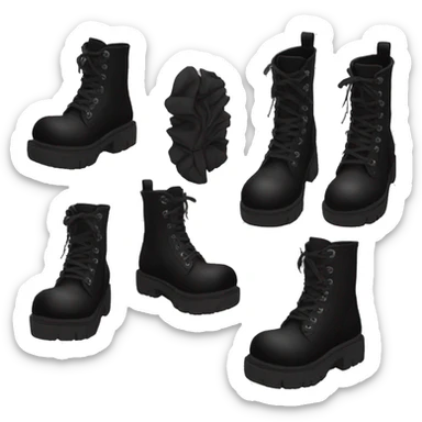 Black goth boots sticker