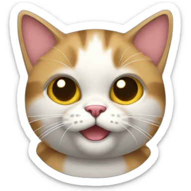 Gato fuerte con chupete en la boca sticker