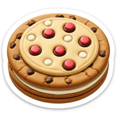 White chocolate chip chips ahoy cookie no face sticker