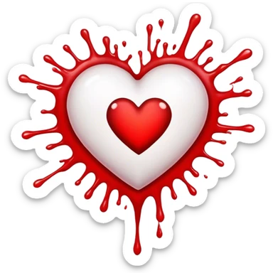 A heart exploded  sticker
