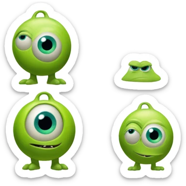 mike wazowski monsters inc with one eye full body sticker