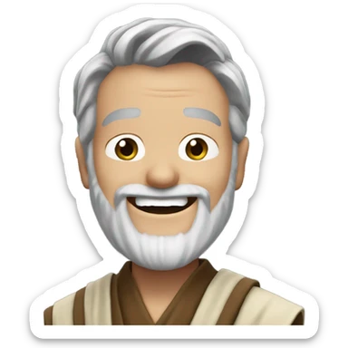 Obi wan Kenobi laughing sticker