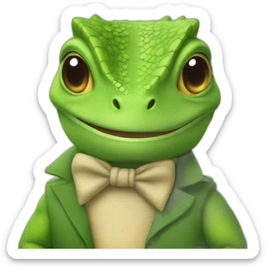 motivational lizard sticker