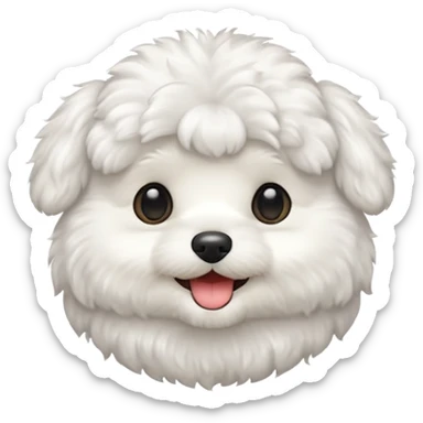 Bichon Frisé Twitter emoji style sticker