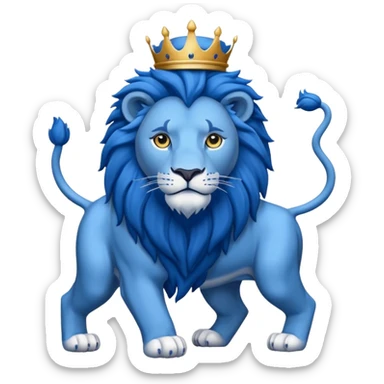 Un emoi sa semene cu stema lui chelsea un leu albastru  sticker
