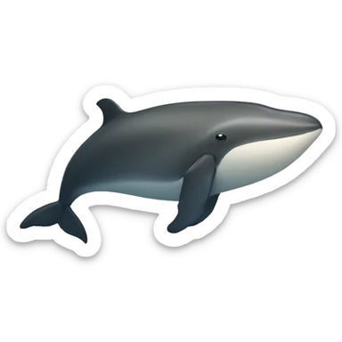 whale with turtle shell sticker