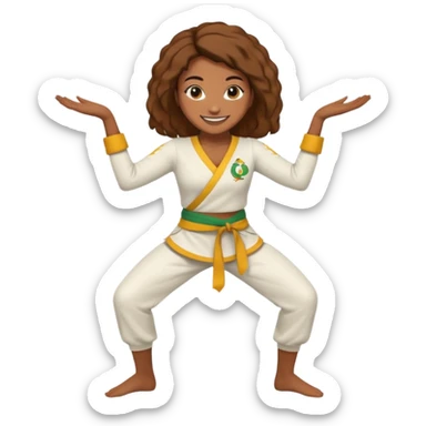 Mulher com roupa de capoeira sticker
