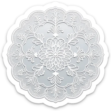 Romantic lace doily sticker