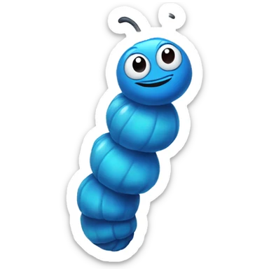 blue catepillar sticker