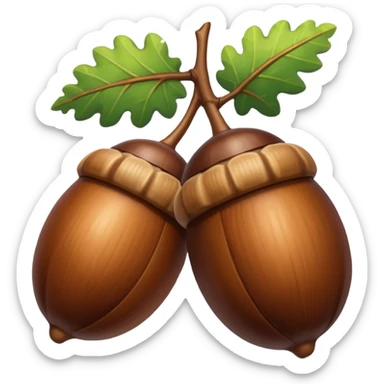 oak acorns sticker
