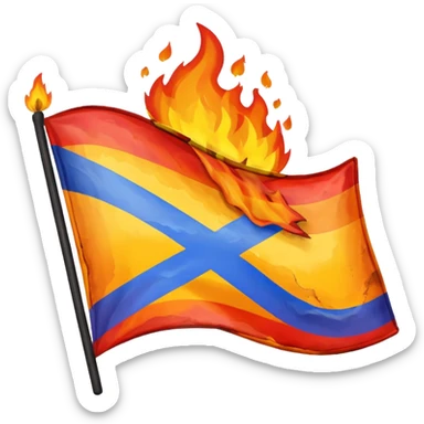 destroyed by fire lgbt flag  sticker