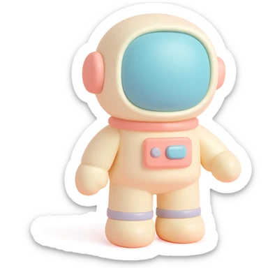 astronaut character sticker