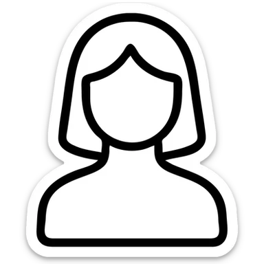 silhouette of a female, modern icon style, clean lines sticker
