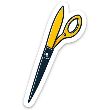 Two scissors sticker