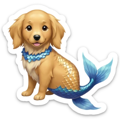 mermaid dog sticker