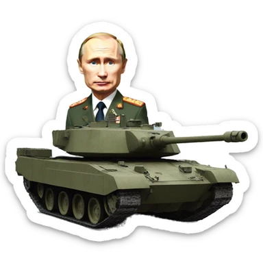 Putin and tank sticker
