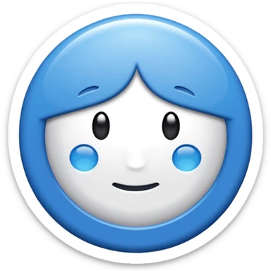 Quiero que hagas un círculo azul y con un chulo en el medio sticker