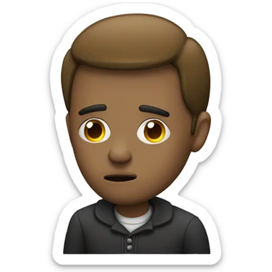 Persona triste con un cigarro  sticker