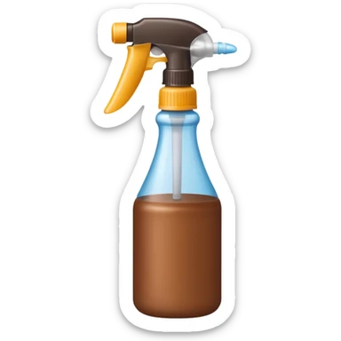 spray bottle brown colored sticker