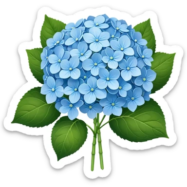 Bouquet of light blue hydrangea sticker